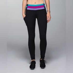 🌟 Lululemon Speed Tight Interlock Leggings Size 2 Athletic Running Black